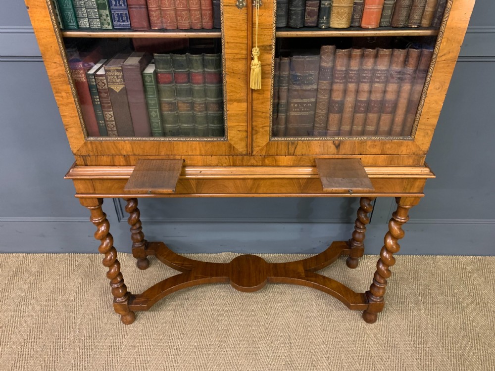 William and Mary Style Burr Walnut Bookcase View VII