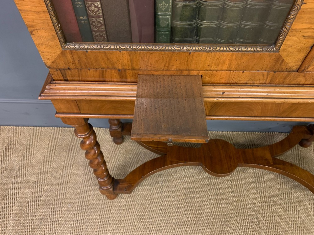 William and Mary Style Burr Walnut Bookcase View VIII