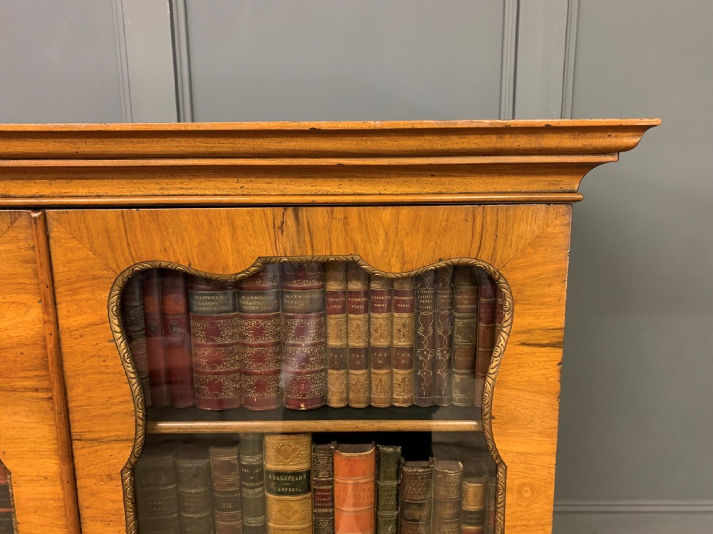 William and Mary Style Burr Walnut Bookcase View X