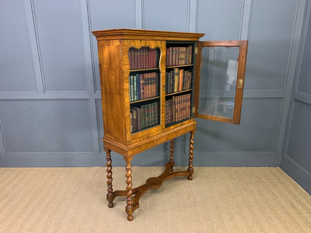 William and Mary Style Burr Walnut Bookcase View XIII