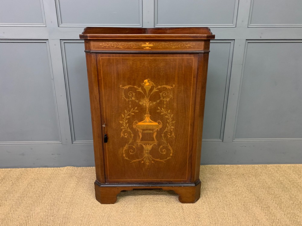 Inlaid Mahogany Corner Cupboard View II