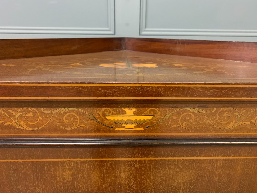 Inlaid Mahogany Corner Cupboard View IV