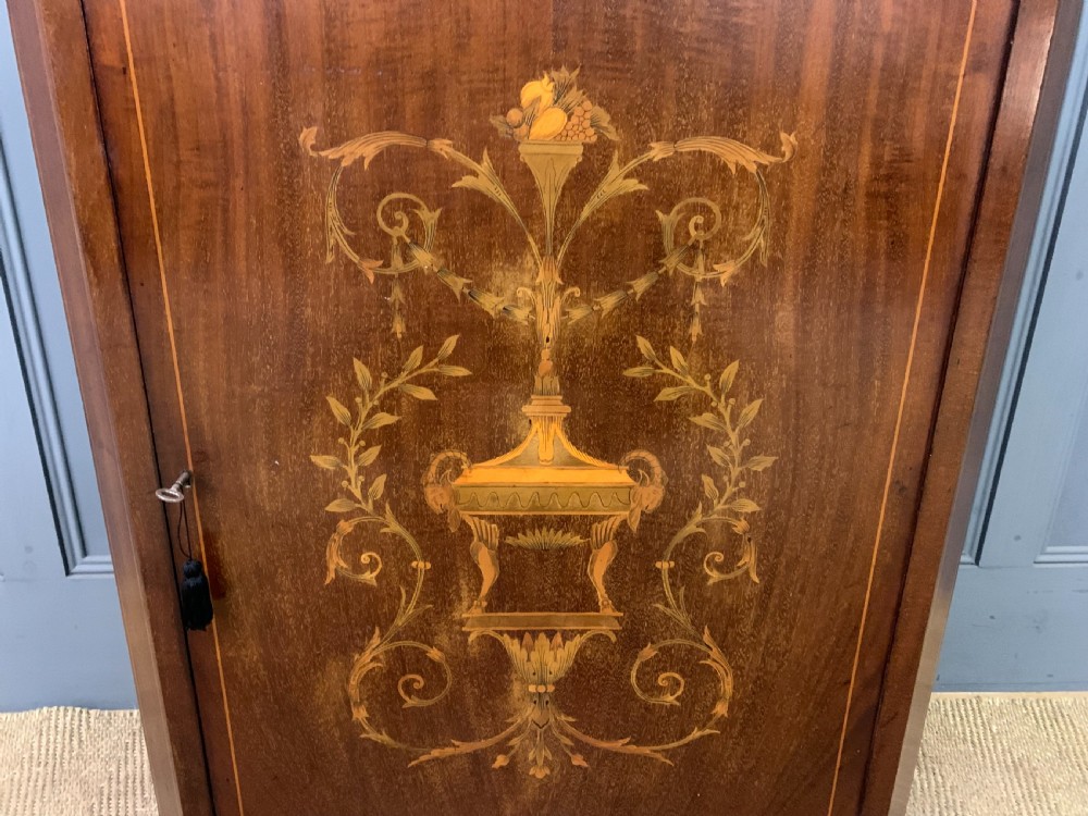 Inlaid Mahogany Corner Cupboard View V