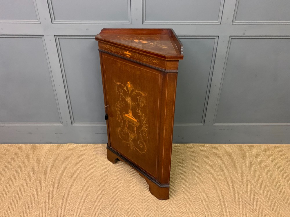 Inlaid Mahogany Corner Cupboard View IX