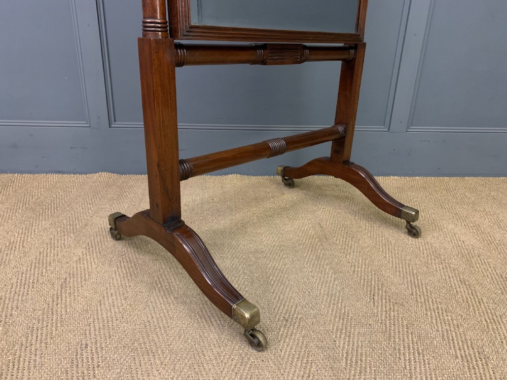 Georgian Mahogany Cheval Mirror View III