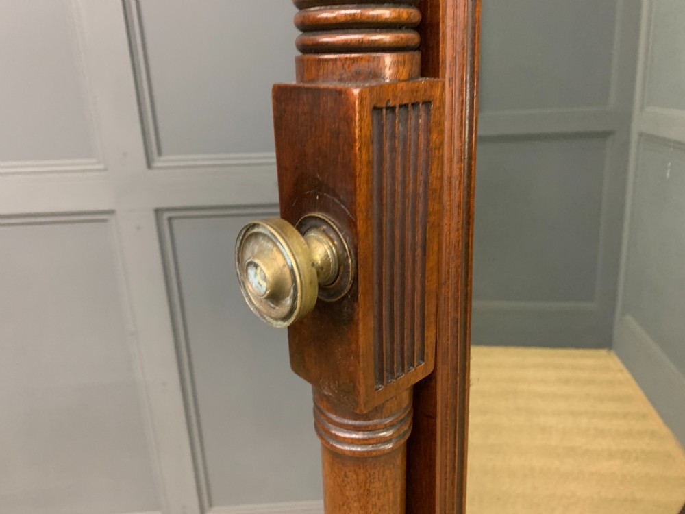 Georgian Mahogany Cheval Mirror View VI