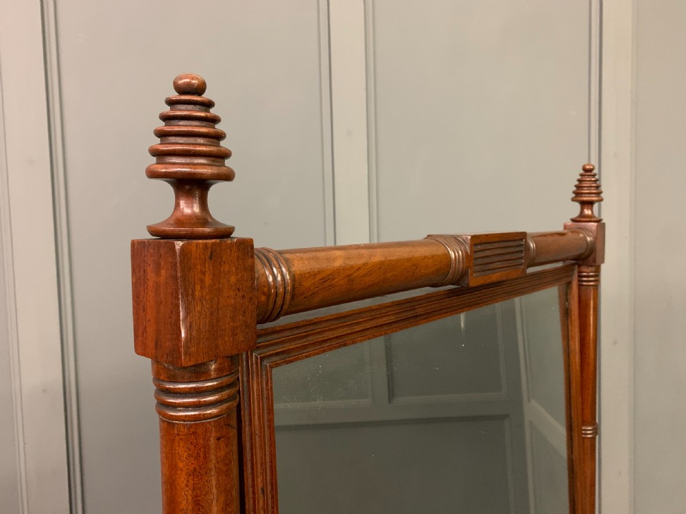 Georgian Mahogany Cheval Mirror View VII