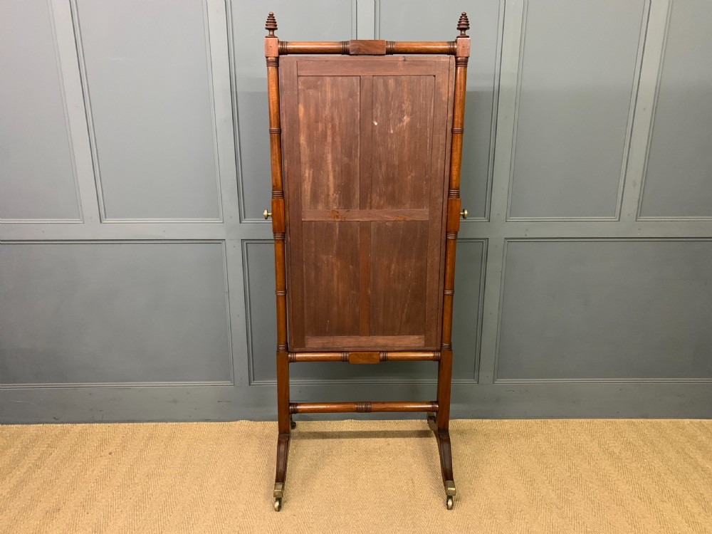 Georgian Mahogany Cheval Mirror View X