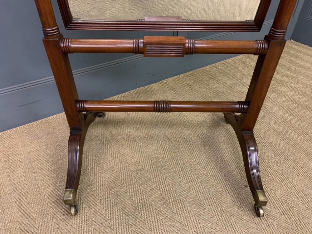 Georgian Mahogany Cheval Mirror View XII