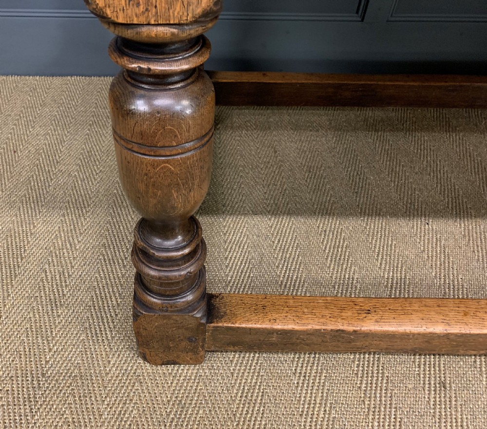 Large Oak Jacobean Revival Refectory Table View V