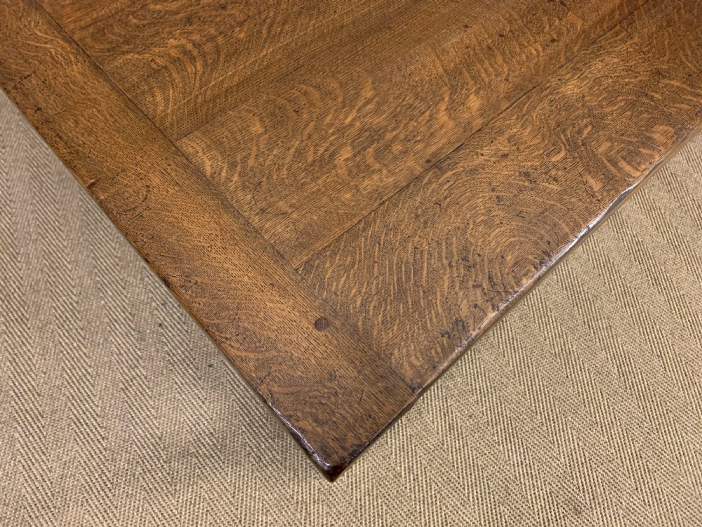 Large Oak Jacobean Revival Refectory Table View IX