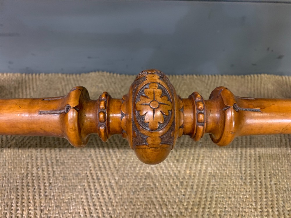 Victorian Inlaid Burr Walnut Stretcher Table View VI