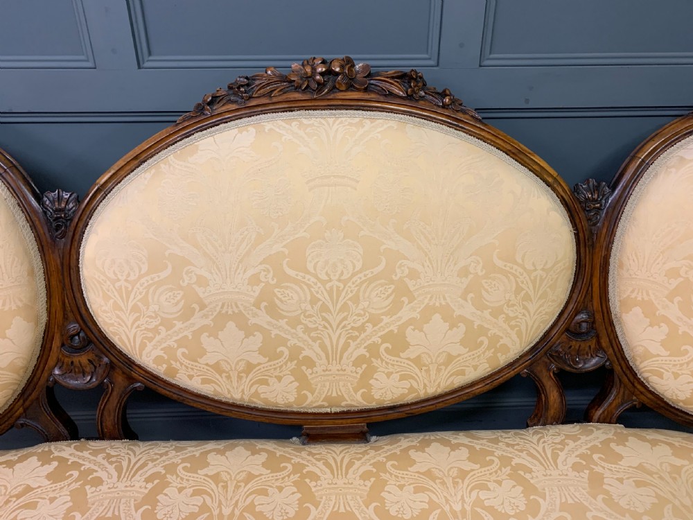 19th Century Walnut Settee View III