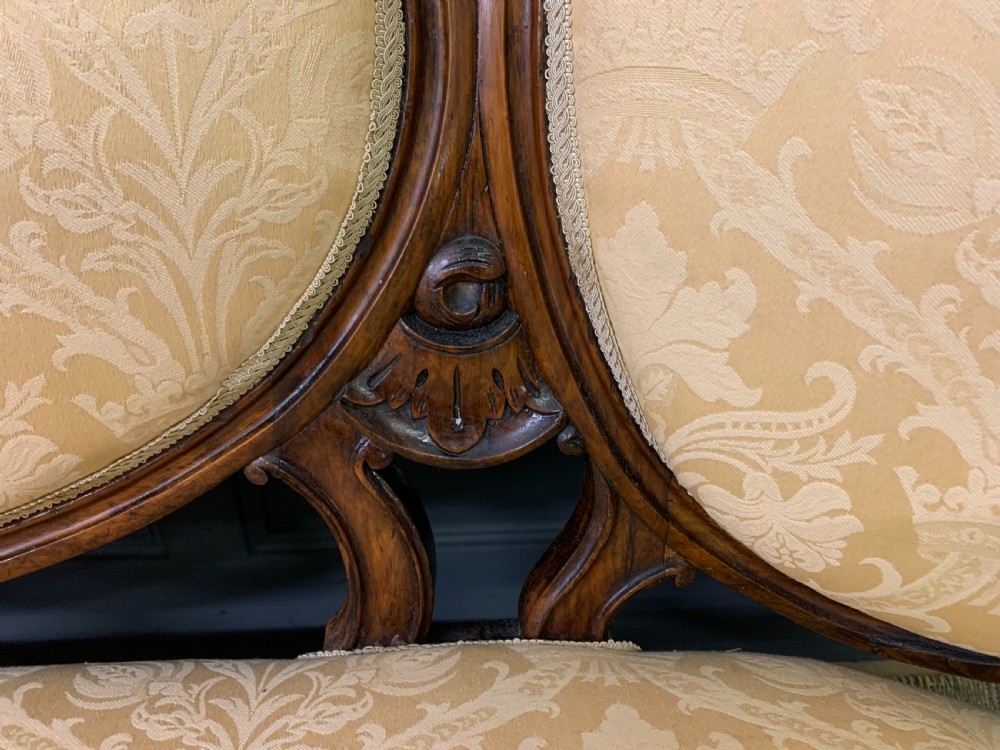 19th Century Walnut Settee View VI