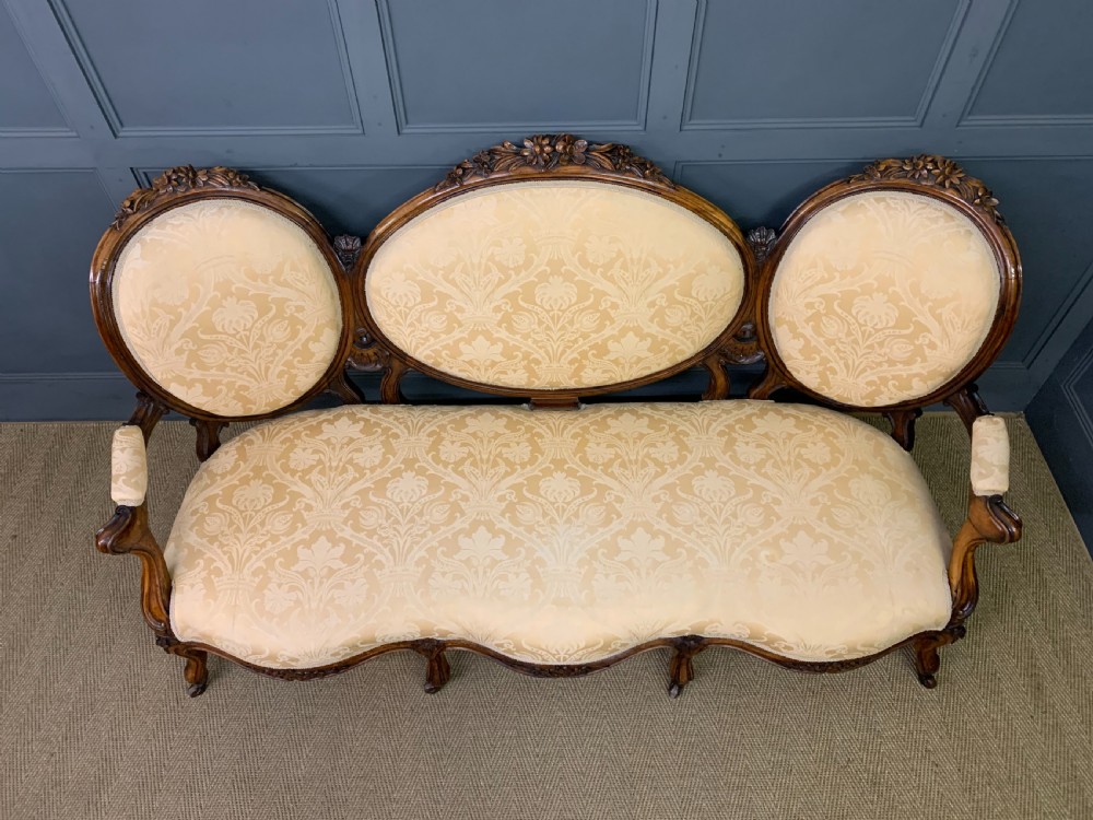 19th Century Walnut Settee View VIII