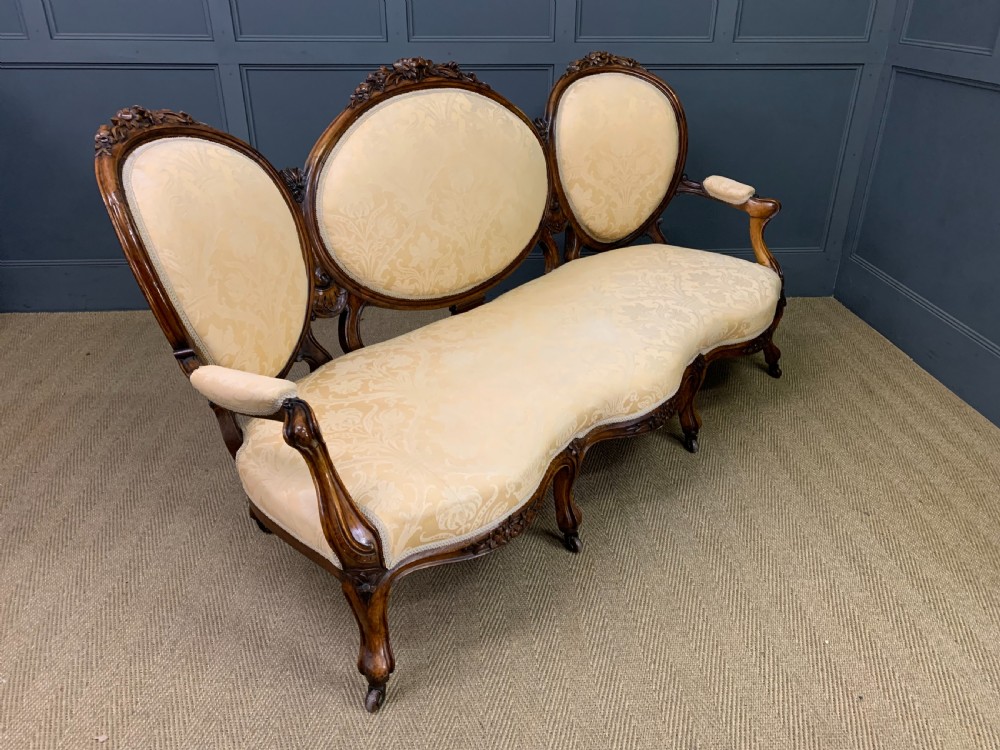 19th Century Walnut Settee View XI