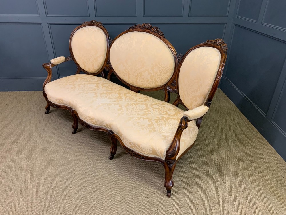 19th Century Walnut Settee View XIII