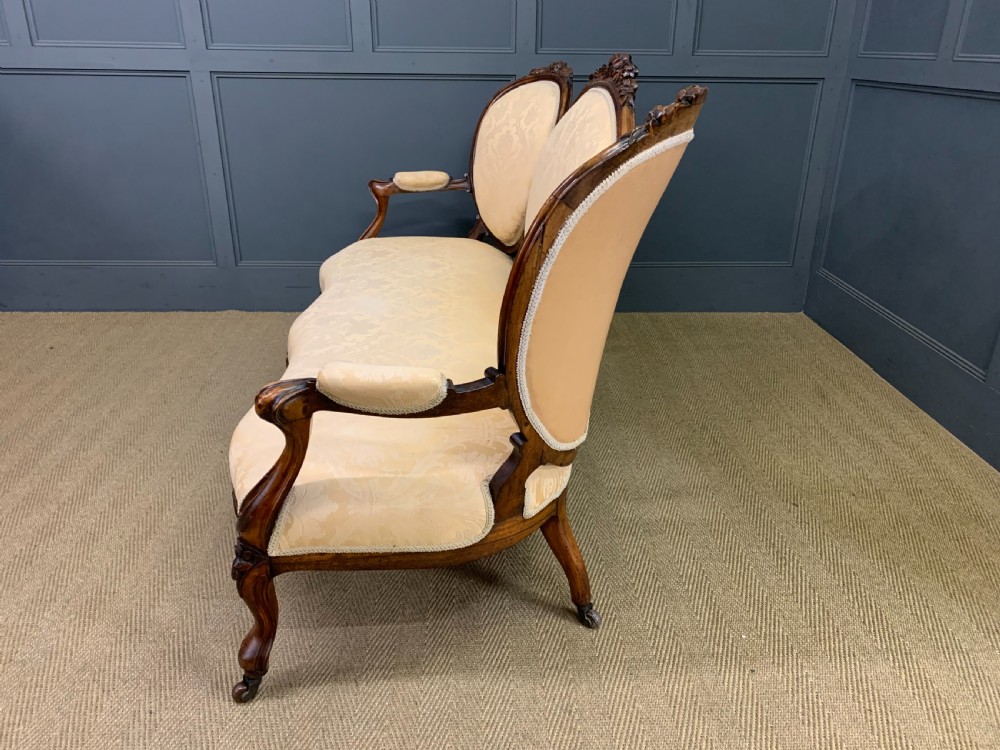 19th Century Walnut Settee View XIV