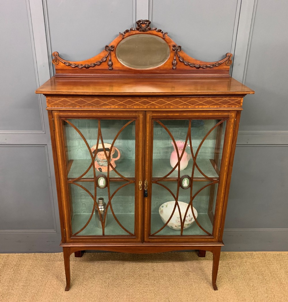 Edwardian Inlaid Mahogany Display Cabinet View II