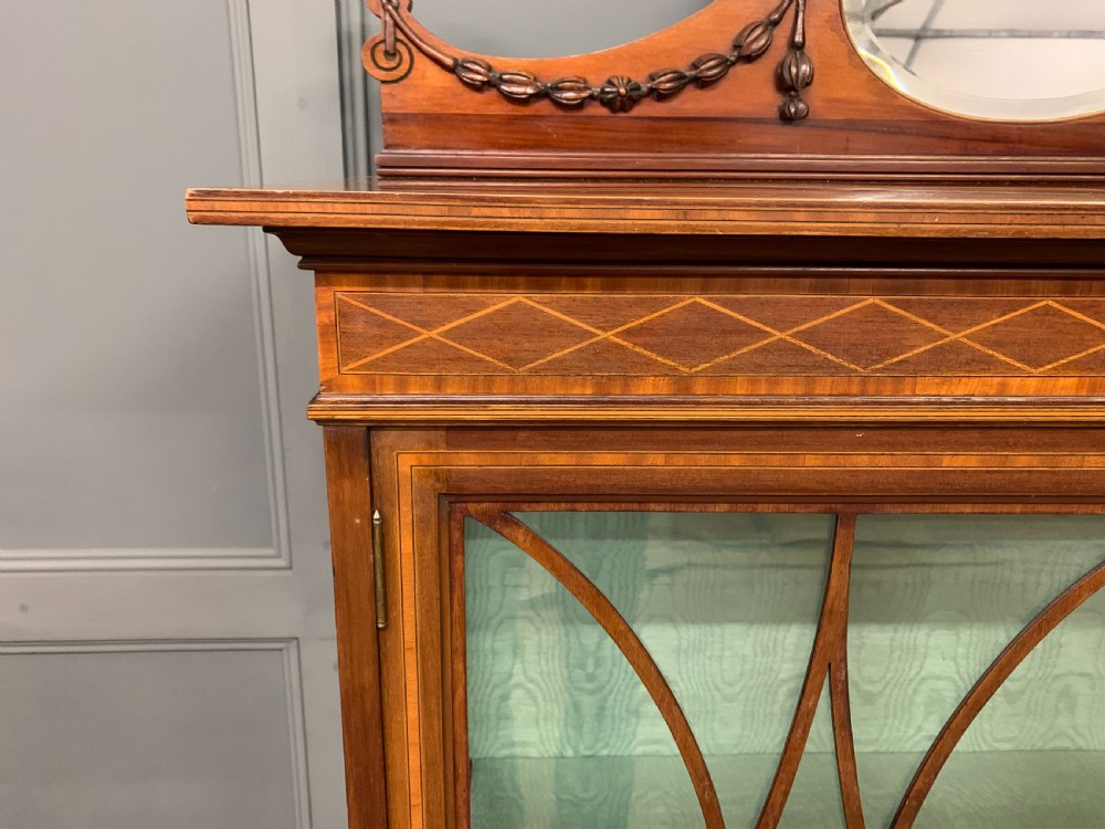 Edwardian Inlaid Mahogany Display Cabinet View VII