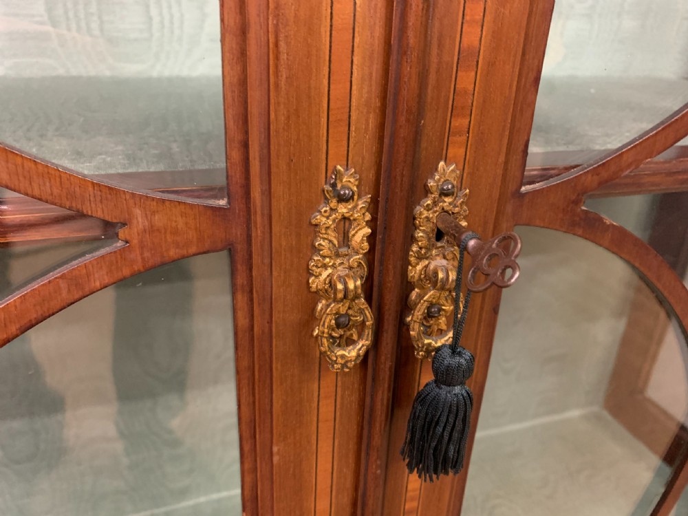 Edwardian Inlaid Mahogany Display Cabinet View X