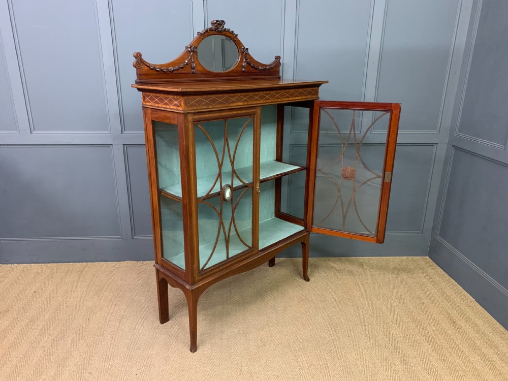 Edwardian Inlaid Mahogany Display Cabinet View XV
