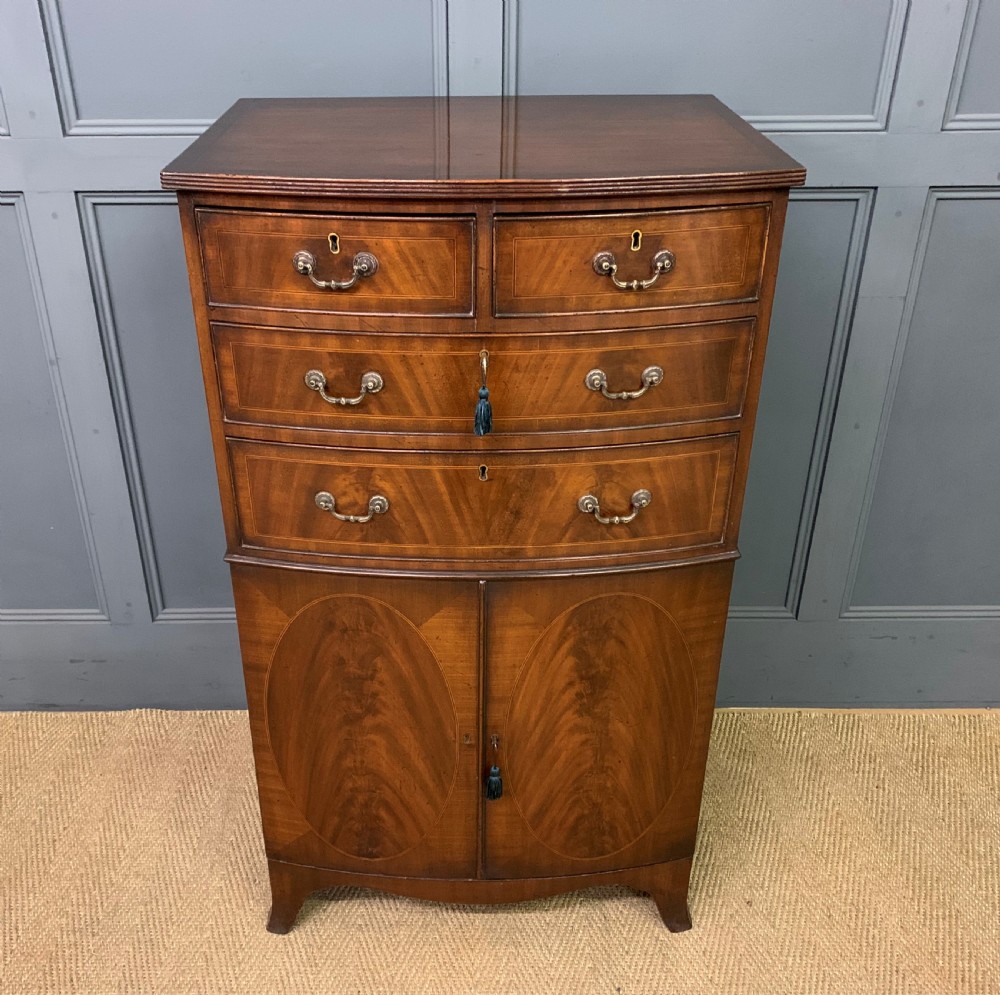 Edwardian Inlaid Mahogany Cupboard