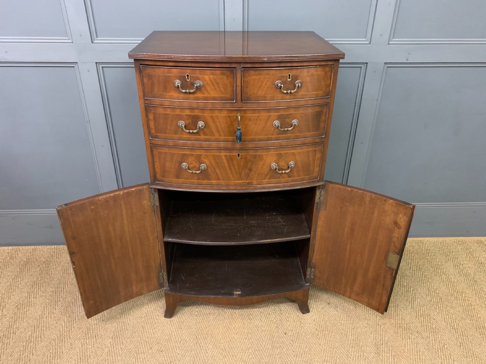 Edwardian Inlaid Mahogany Cupboard View IV