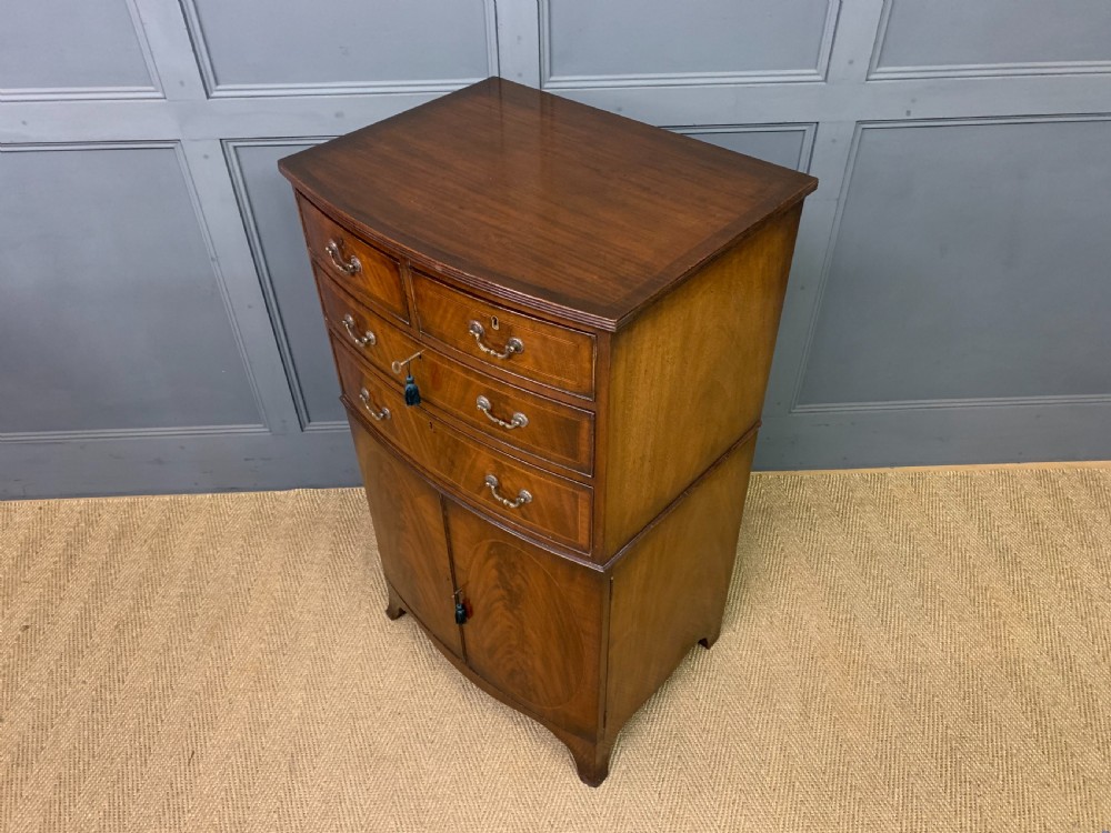 Edwardian Inlaid Mahogany Cupboard View X