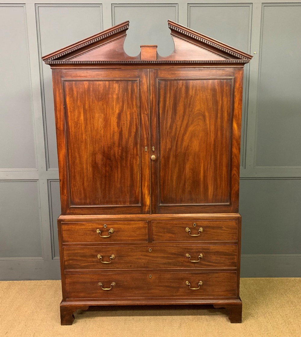 Georgian Mahogany Linen Press