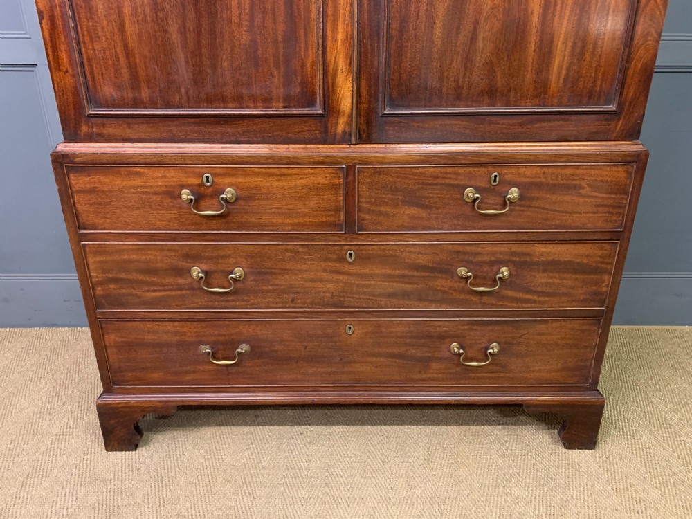 Georgian Mahogany Linen Press View II