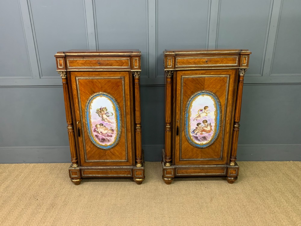 Pair of 19th Century Kingwood Pier Cabinets View II