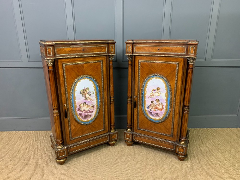 Pair of 19th Century Kingwood Pier Cabinets View III