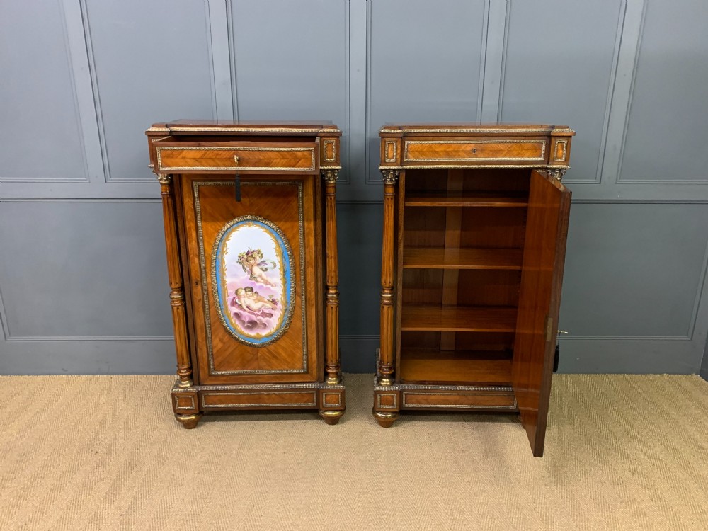 Pair of 19th Century Kingwood Pier Cabinets View IV