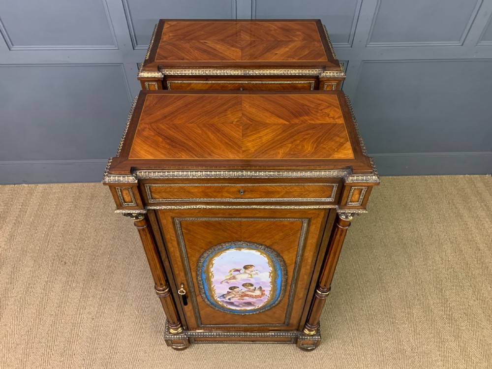 Pair of 19th Century Kingwood Pier Cabinets View V