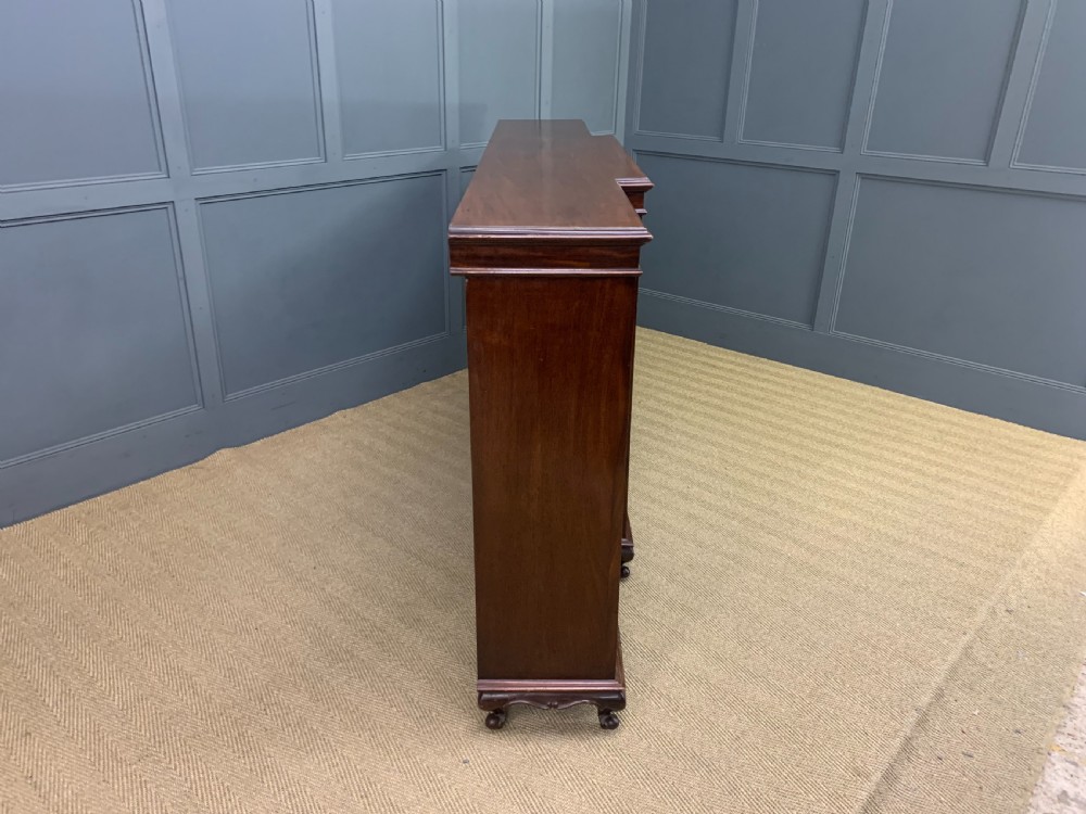 Victorian Mahogany Long Breakfront Bookcase View XIII