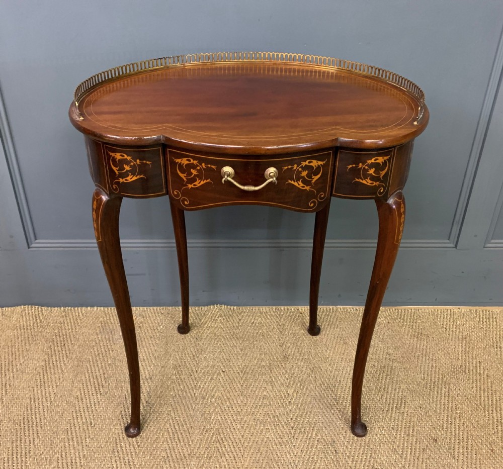 Inlaid Mahogany Lamp Table