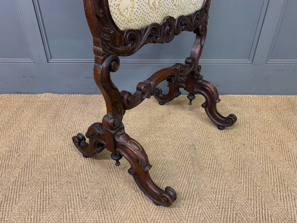 Victorian Rosewood Firescreen View VIII
