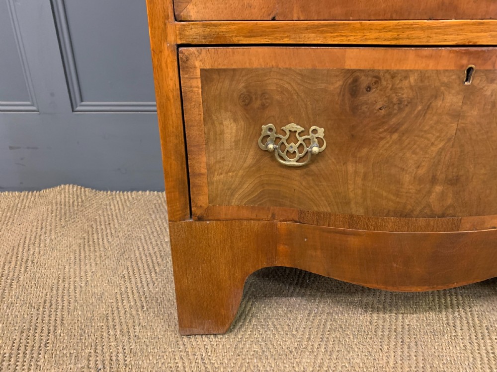 Burr Walnut Serpentine Chest of Drawers View V