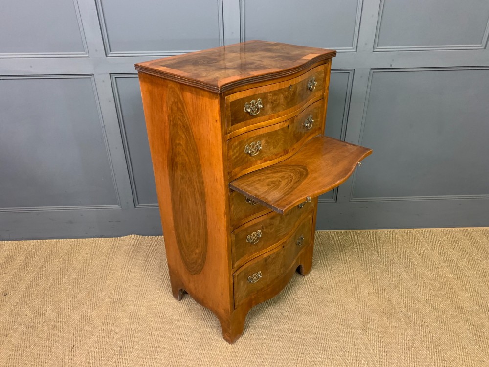 Burr Walnut Serpentine Chest of Drawers View VII