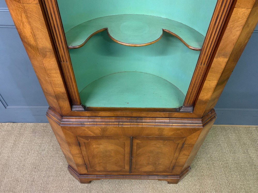 Burr Walnut Corner Cupboard View V