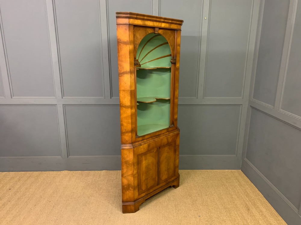 Burr Walnut Corner Cupboard View XII