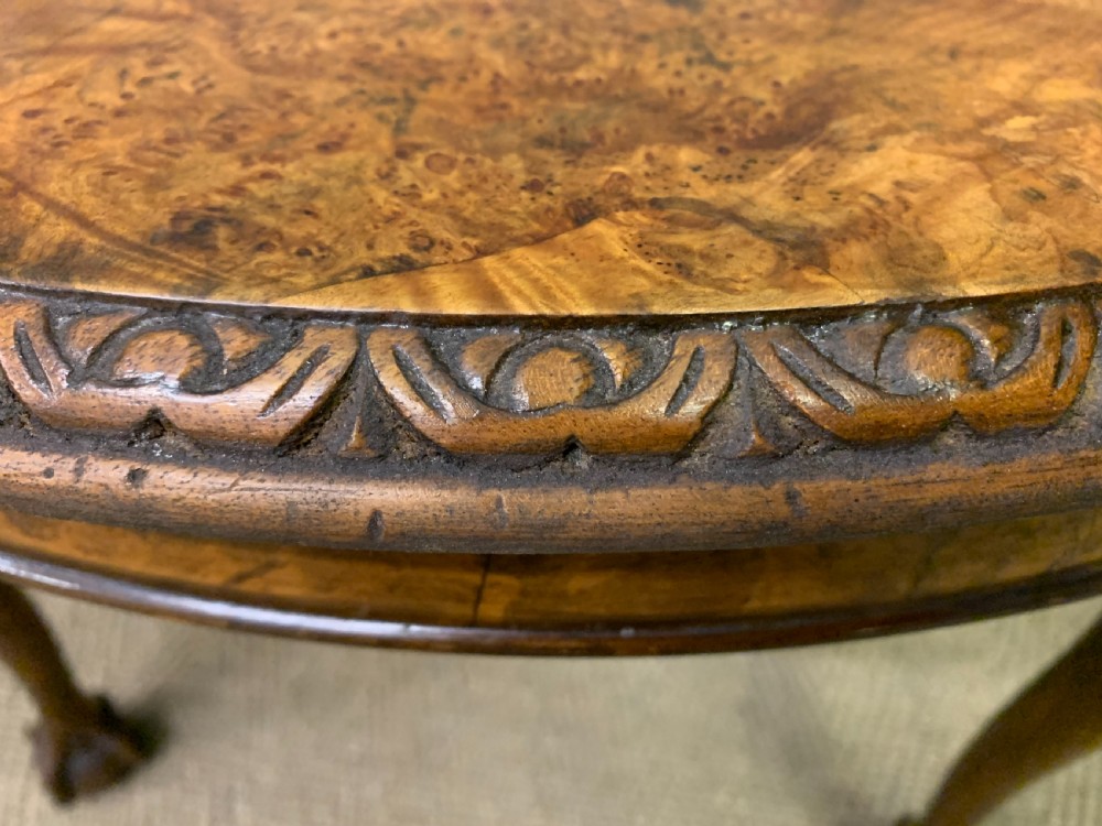 Round Burr Walnut Coffee Table View IV