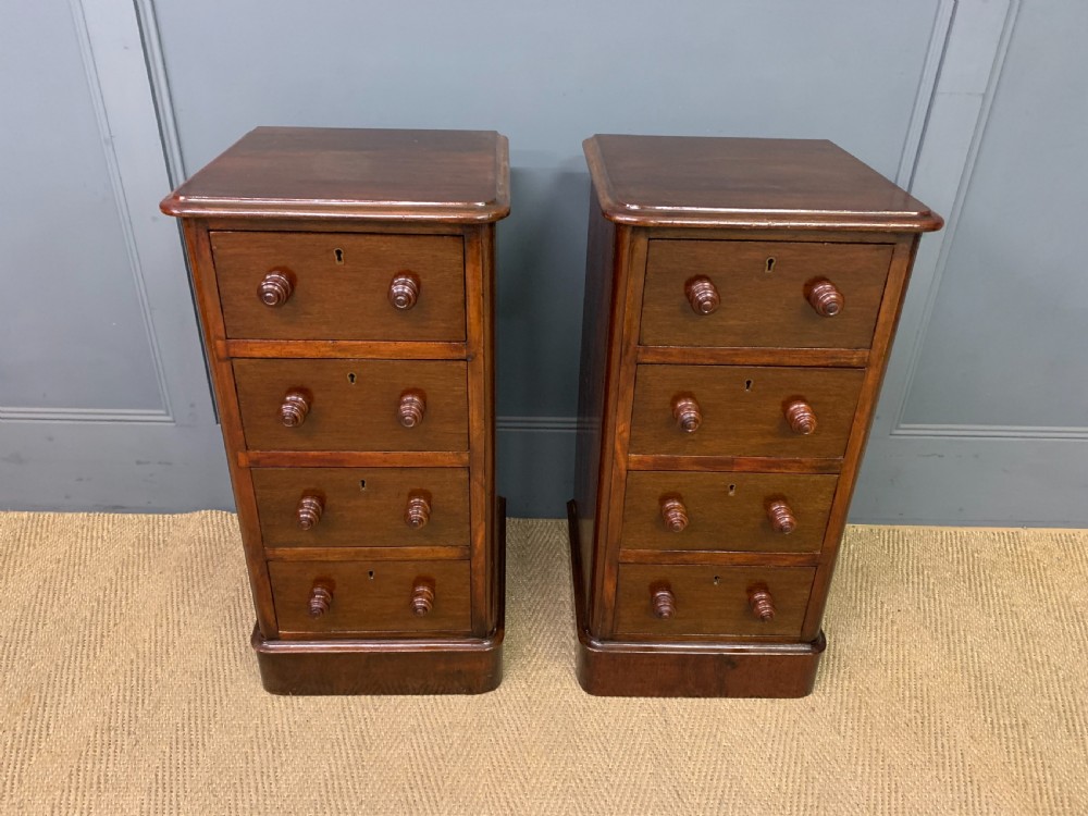 Pair of Victorian Mahogany Bedside Chests View II