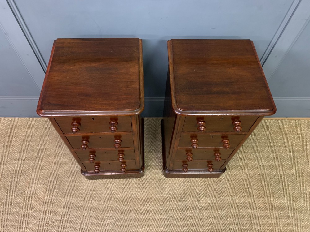 Pair of Victorian Mahogany Bedside Chests View III