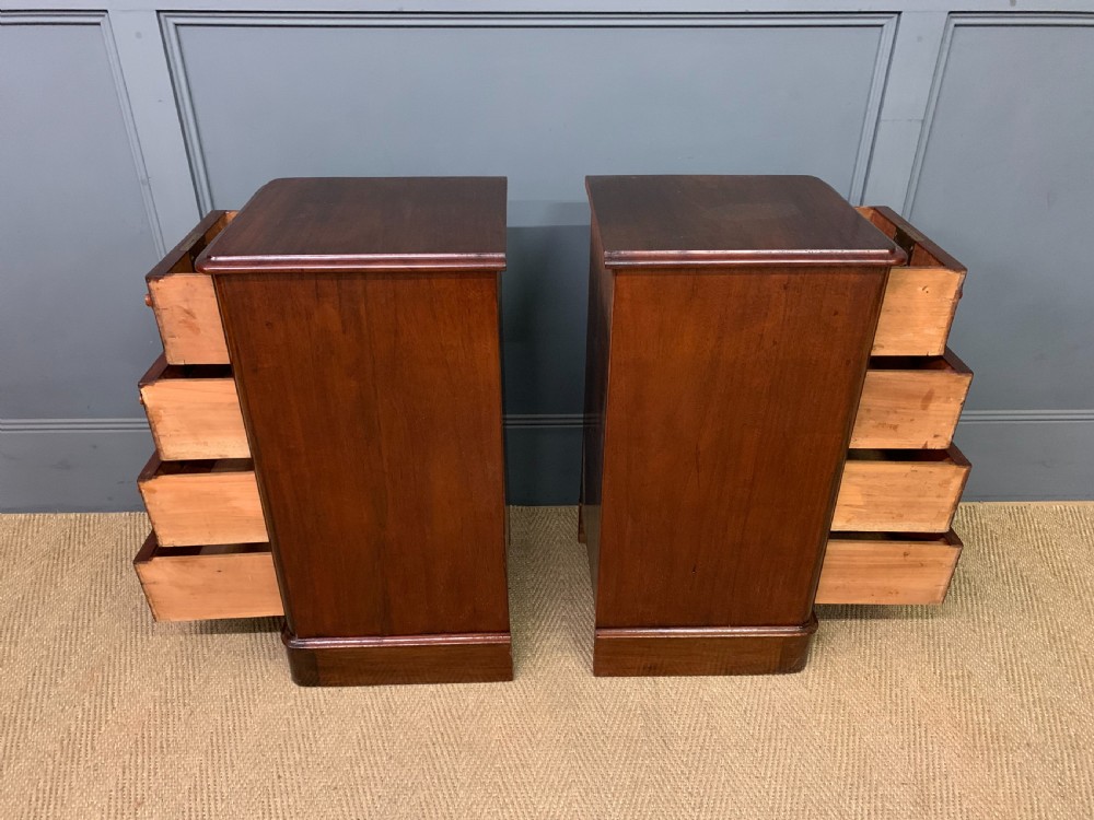 Pair of Victorian Mahogany Bedside Chests View V
