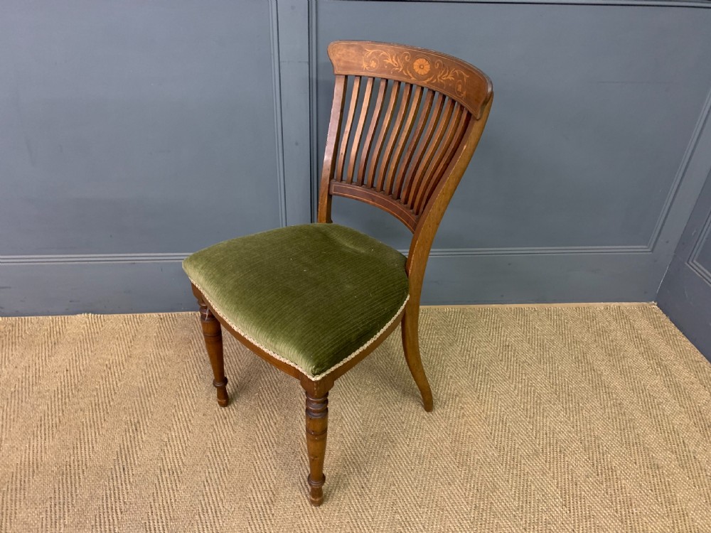 Set of 4 Inlaid Chairs by Maple & Co. View V