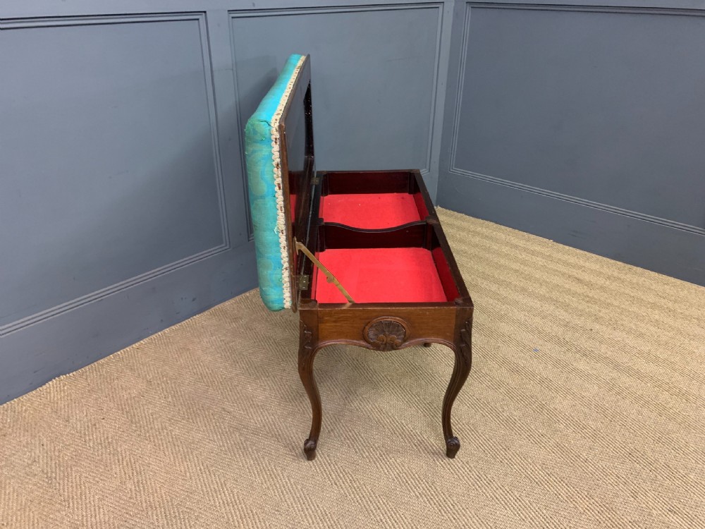 Rococo Style Mahogany Duet Stool View VII