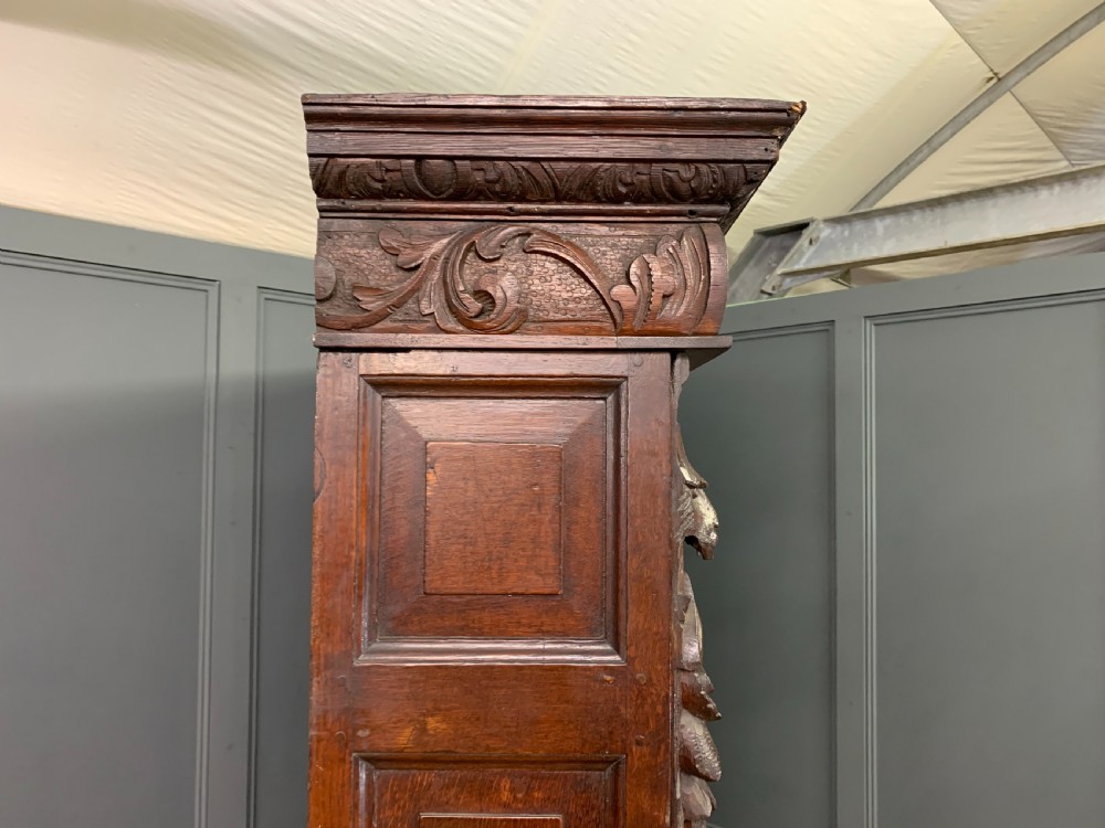 Imposing Carved Oak Bookcase View XVI