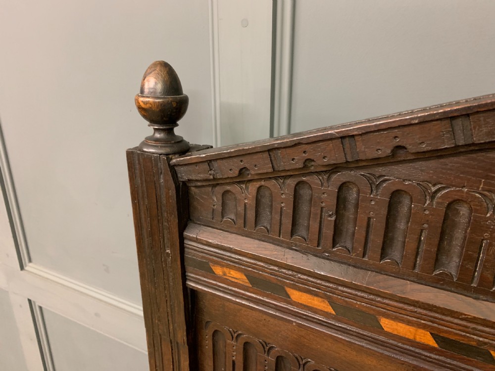 19th Century Oak High Back Settle View III